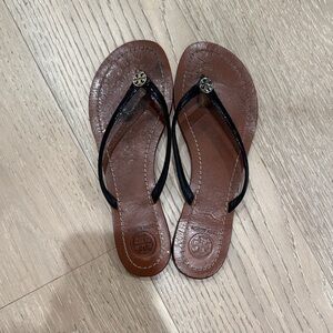 Tory Burch Black and Brown Sandals